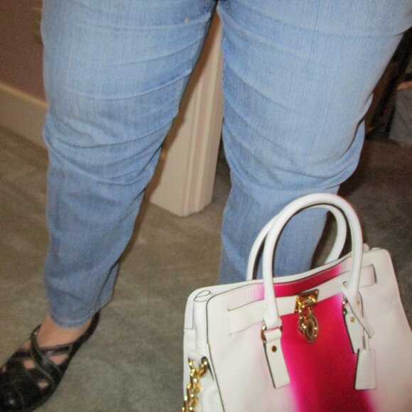 Michael Kors Hamilton N/S Fuschia Spray Large Satchel - Picture 12 of 12